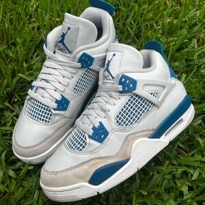CLEAN Air Jordan 4 IV size 7.5 Womens Industrial Blue Military shoes